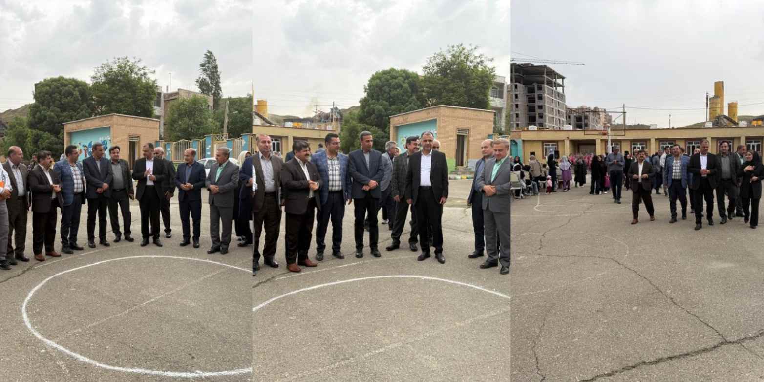 حضور در دبستان محبالله شاویسی و کلنگزنی زمین چمن مصنوعی مدرسه